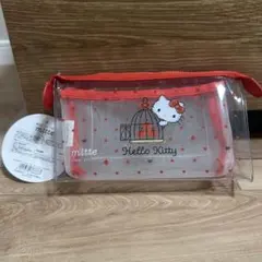 【新品】mitteクリアポーチ　ハローキティ　サンスター文具