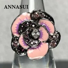 ANNASUI アナスイ リング 指輪 フラワー お花モチーフ ストーン メタル