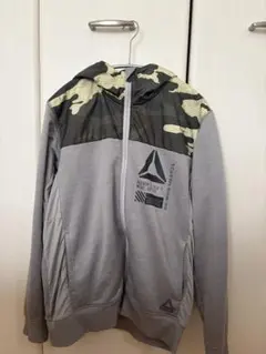 Reebok SPEEDWICK ジップアップパーカー カモフラ柄 グレー