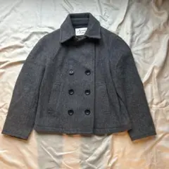 Another Edition グレー ダブル ピーコート Pコート ショート丈