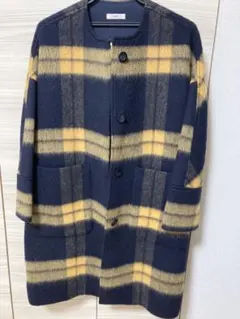 yori シャギーチェックコート