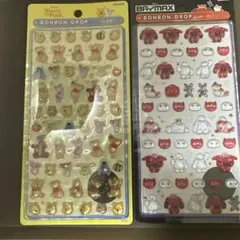 ボンボンドロップミニ くまのプーさん ベイマックス シールセット