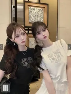 GRL グレイル ラインストーンロゴTシャツ［pm782］
