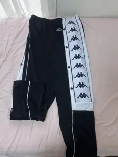 Kappa ジョガーパンツ ブラック/ホワイト