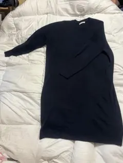 美品　AMERICAN HOLIC ネイビー ニットワンピース Fサイズ