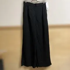 GU ブラック カットソーワイドパンツ Lサイズ