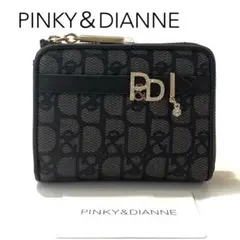 新品★ピンキー＆ダイアン★パドロックＬ字ファスナー二つ折り財布★ブラック黒