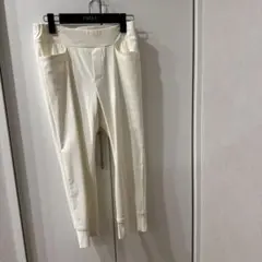 β（べータ）ホワイトジョガーパンツ ポケット付き(裏地付き) S