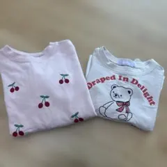 長袖カットソー 2枚セット 120cm