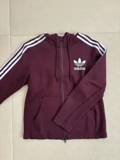 adidas バーガンディ ジップアップジャージ L adidas バーガンディ ジップアップジャージ L - メルカリ