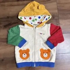 MIKI HOUSE　HOT BISCUITS クマパーカー 80センチ