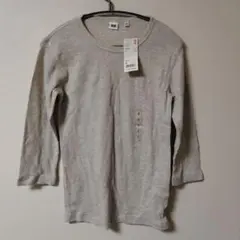 【新品】ユニクロ　ライトワッフルクルーネックTシャツ　Sサイズ