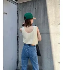 マウジー MOUSSY KNIT タンクトップ アイボリー 美品のサムネイル
