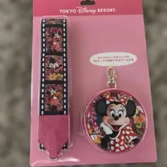 土日セール❣️ディズニー　ミニーカメラストラップ