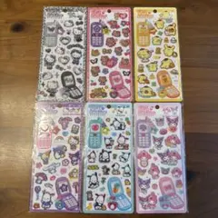 平成はっぴーフォン　サンリオ　キティ　日焼け　ポチャッコ　ポムポムプリン　6種