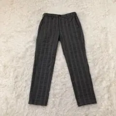 THE SHOP TK ストレッチパンツ　アンクル丈　チェック柄　裏起毛　S