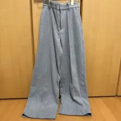 UNIQLO ブラッシュドジャージーワイドパンツ　グレーXS レディース