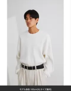 【STYLEMIXER】ヘビーウエイトサーマルトップ　白、黒のサムネイル