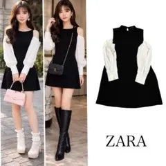 極美品 ZARA ミニワンピース オフショル M