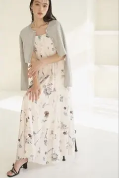 SNIDEL クロップド丈カーディガン　グレー