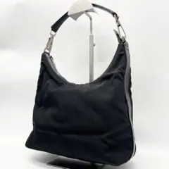 GUCCI ワンショルダーバッグ　ナイロン　レザー　ブラック