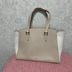 Luria 4℃ ルリア4℃ トートバッグ バイカラー　ベージュ×ホワイト
