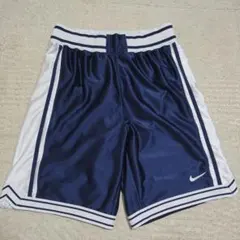 【美品】日本製　00s　NIKE　バスパン　メンズXL　ネイビー×ホワイトのサムネイル
