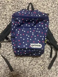 ◆値下げ◆OUTDOOR 星柄スクエアリュック ネイビー