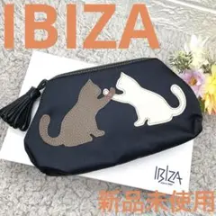 新品未使用❣️ 希少❣️IBIZA イビザ ナイロンキャット猫タッセル ポーチ