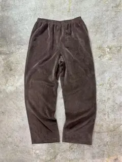 90s コーデュロイイージースラックス 茶 ワイドパンツ ヴィンテージ古着