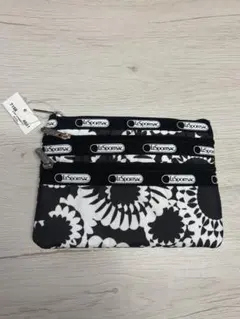 レスポートサック　フラワー柄3 zip Cosmetic ポーチ新品タグ付き