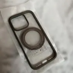 ダークグレー iPhone13PRO用ケース マグネットリング付き