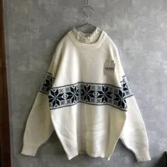 古着　ヴィンテージ レトロ　ノルディックニット　used ビンテージ　希少