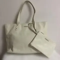 MURUA トートバッグ ホワイト ポーチ付きのサムネイル