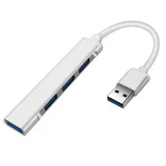 USB-Aハブ USB3.0高速データ転送 4ポート シルバー