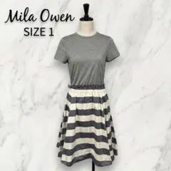 1枚で映える✨ミラオーウェン ドッキングワンピース ボーダー 体型カバー