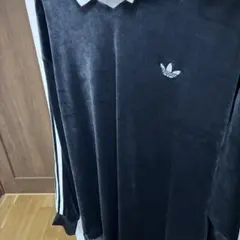【adidas】美品 ベロア生地 トラックトップ XL トレフォイル 刺繍