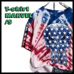 US古着/S y2k マーベル パニッシャー アメコミ Tシャツ プリント 赤
