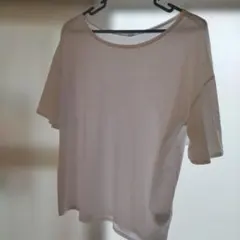 【コムサイズム】ホワイト フリル半袖 Tシャツ コットン100％