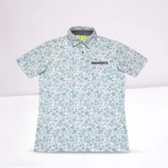 アディダスゴルフ 花柄 フラワープリント ポケット付　吸汗速乾 半袖ポロシャツL