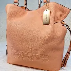 極美品✨️現行 コーチ アンディ トートバッグ シボ革 ホース＆キャリッジ A4
