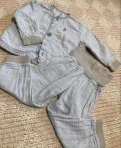 ベビーパジャマ 上下セット ライトブルー