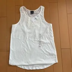 GapKids レース付きタンクトップ ホワイト 140cmのサムネイル