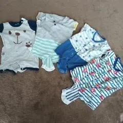 ロンパース・カバーオール 5点セット（mikihouse4点）