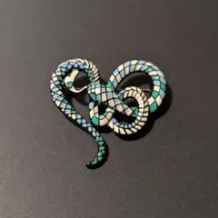 ヘビ グリーン ブローチ N54-1 へび 蛇