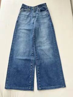 SOMETHING LISA ワイドレッグデニムライトブルー