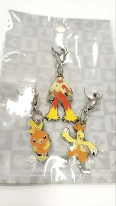 ポケモンセンター 全国ずかん アチャモ ワカシャモ バシャーモ メタルチャーム