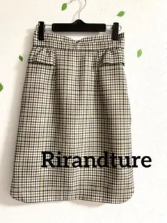 ☆Rirandture☆リランドチュール　チェックフリルタイトスカート