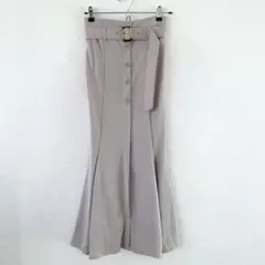 【美品】ベルト付きバックスリットマーメイドスカート