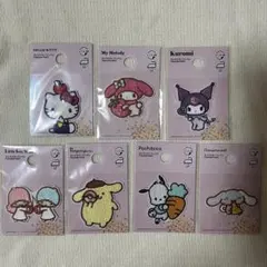 【即日発送】コンプリー　サンリオ　刺繍ワッペン7個セット